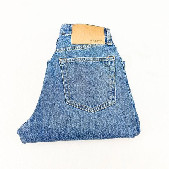 Rag & Bone Alissa High-Rise Barrel Leg Button Fly Denim Jeans Size 24 - Picture 1 of 8